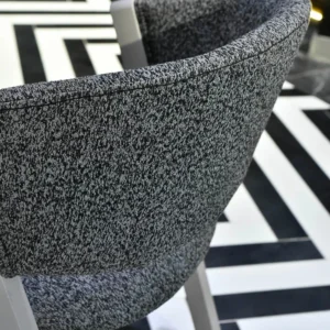 Ella 8-Chair Matt Finish Oak Wood Dining Set with Gray Beveled Glass - Image 5