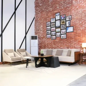 Harmony Modern 3-Seater Sofa Set in Beige & Brown with Metal Legs - Image 4