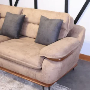 Harem Modern Convertible 3-Seater Sofa Set in Light Brown - Image 3